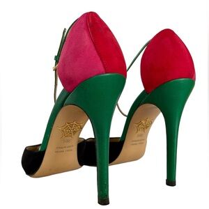 Charlotte Olympia Colorful suede heels Sz 39.5